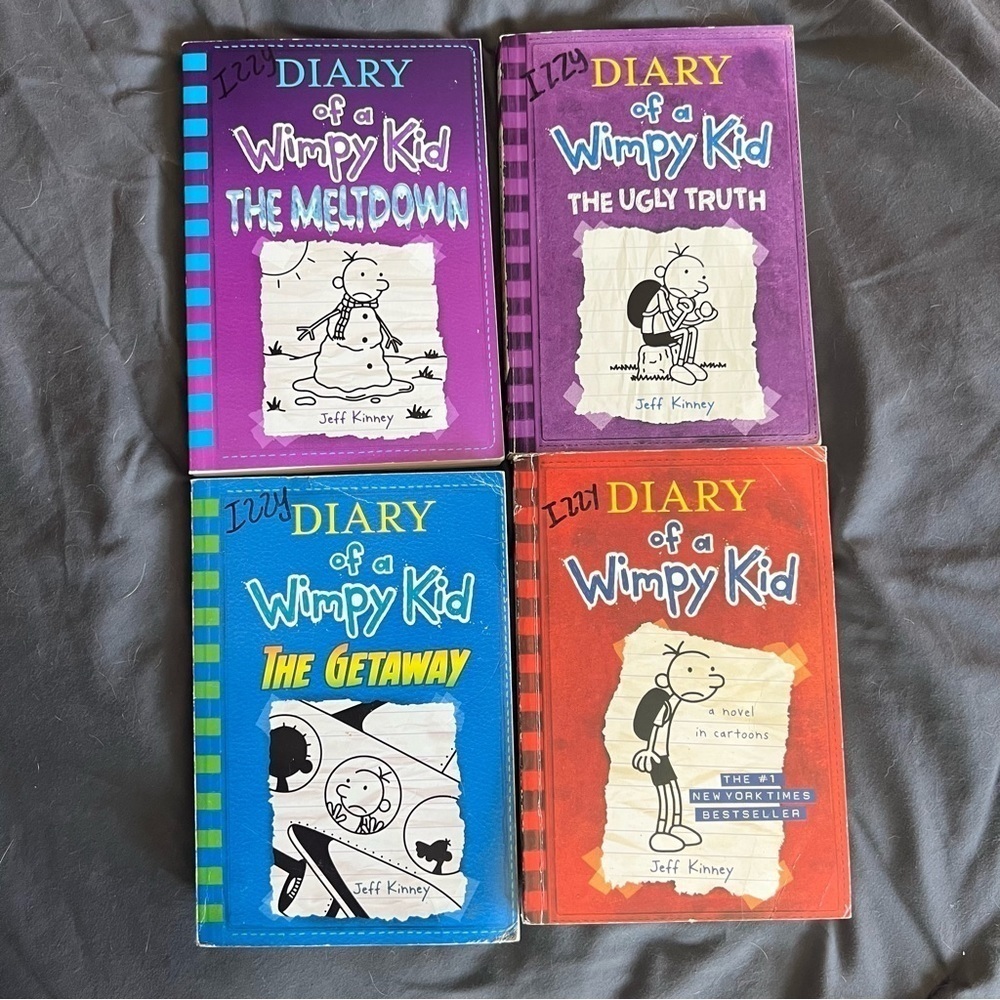 Diary of a wimpy kid bundle of 4. EUC